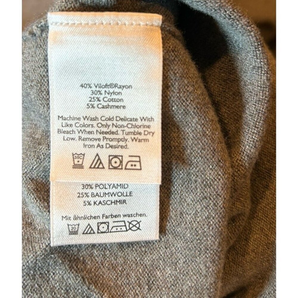 Eddie Bauer Cashmere Blend Sweater Men's Size Large Grey Lightweight Casual Soft - Picture 8 of 8